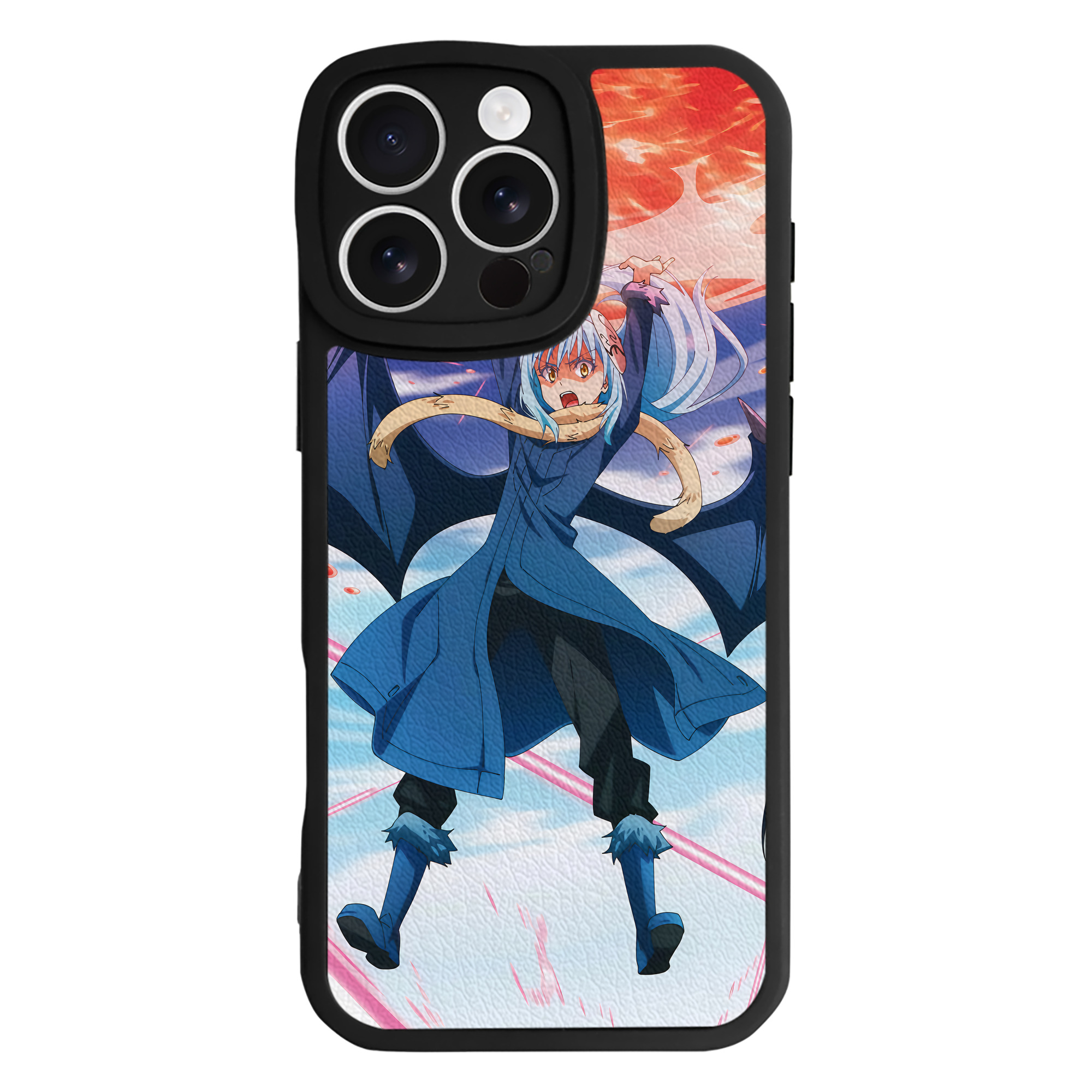 （画像用） 転スラ Regarding Reincarnated to Slime 【iPhone 16シリーズ対応】シリコンスマホケース（レザー調） 材質：シリコン